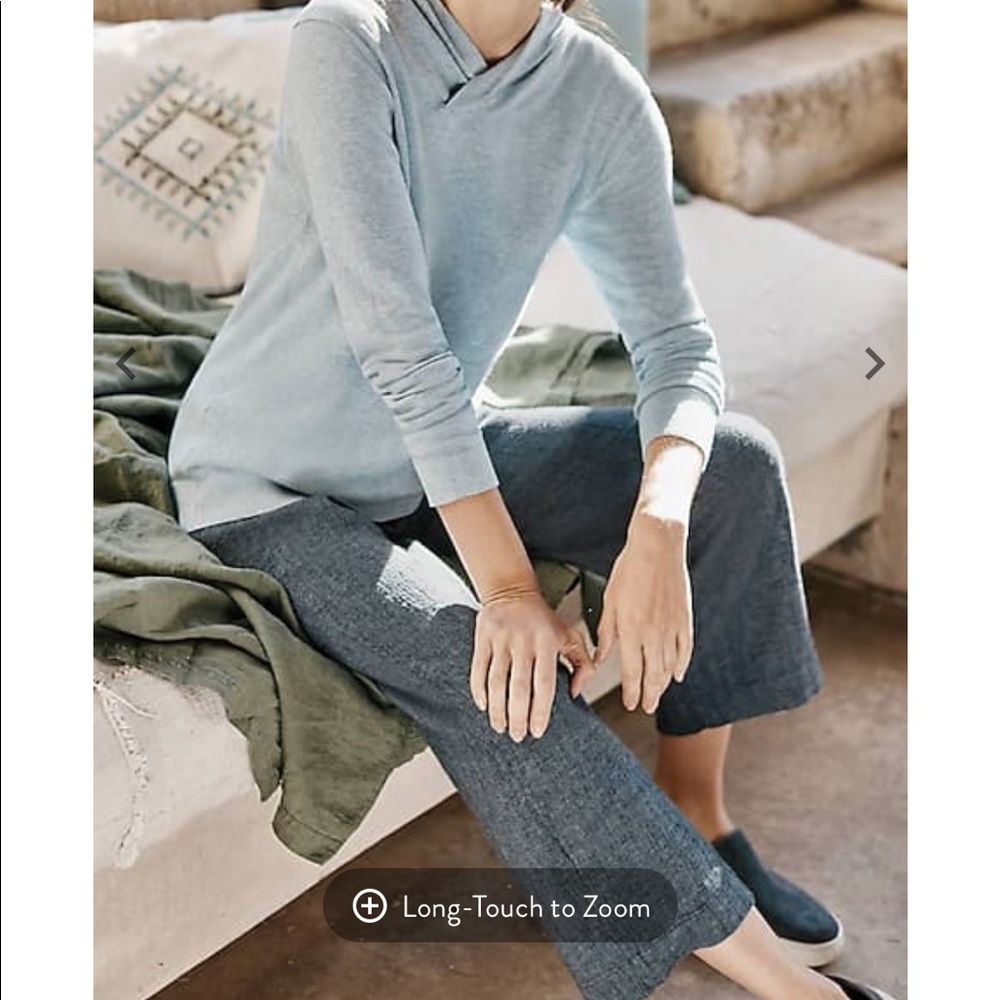 Pure Jill Linen & Cotton Straight Full-Leg Crops Petite